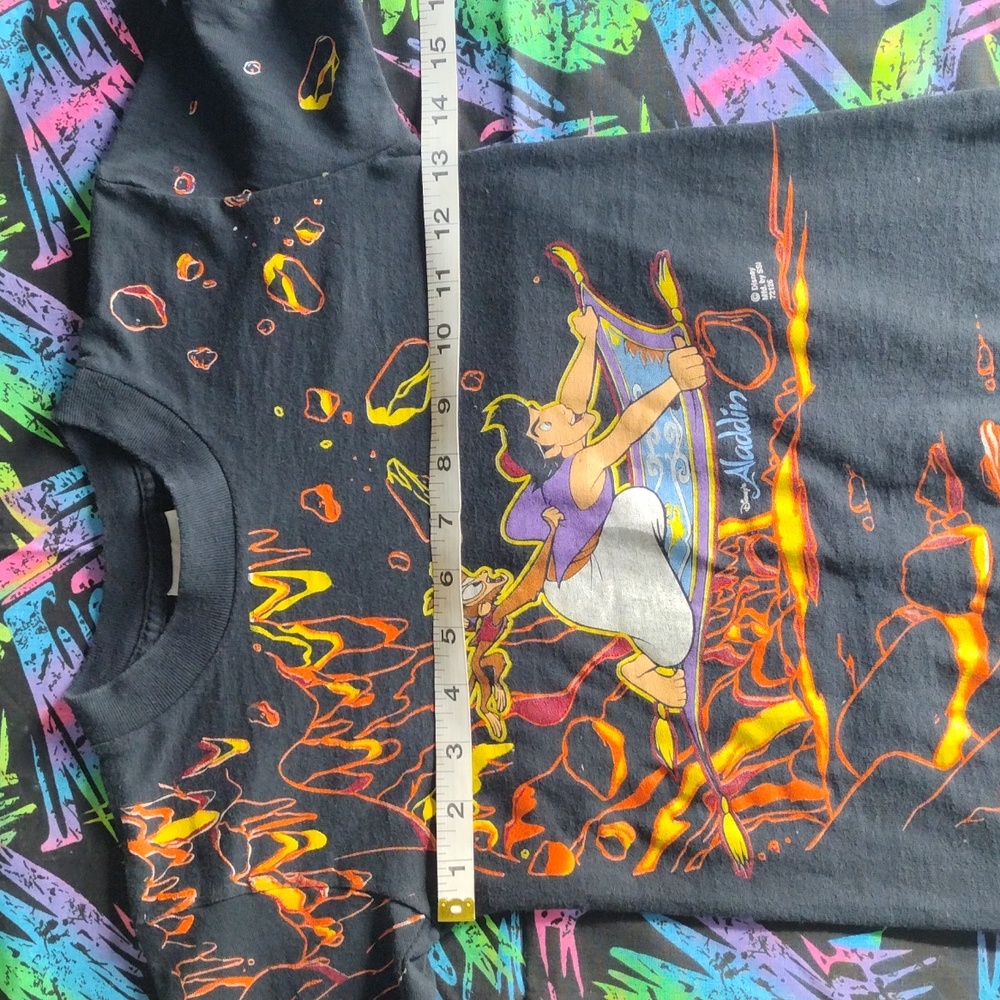 VTG 90s AOP Disney Aladdin Magic Carpet Ride T Shirt - Picture 6 of 13